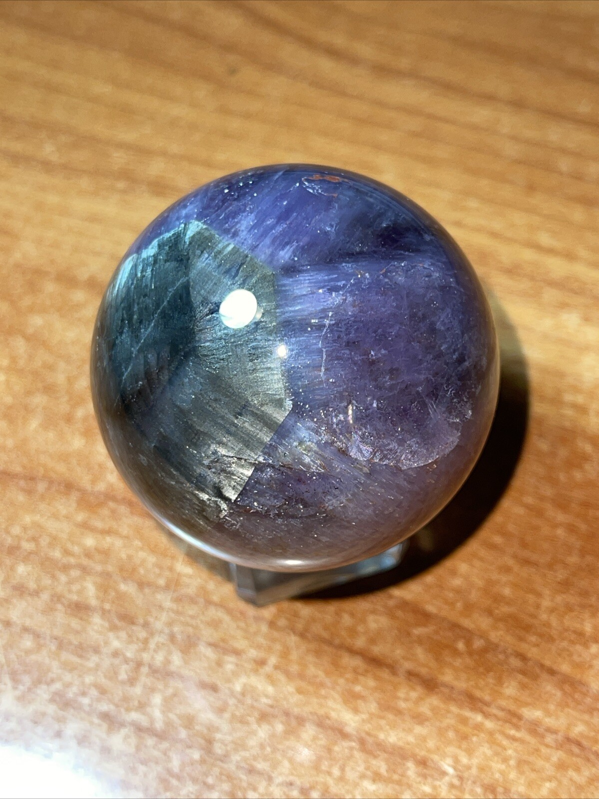 Auralite 23 Crystal Sphere Ball Orb With Excellent Flash 46.9mm 143g