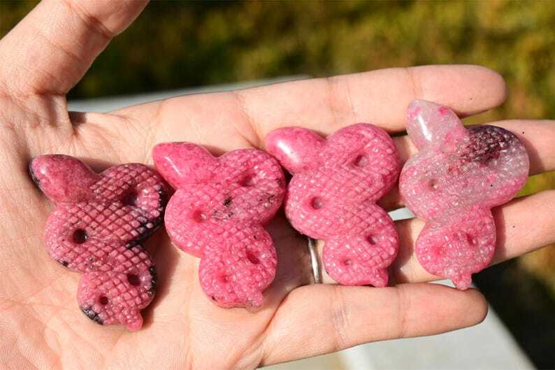 Natural Rhodonite Snake 1.6” Reiki Crystal skull carved Heal decor gift 1pc