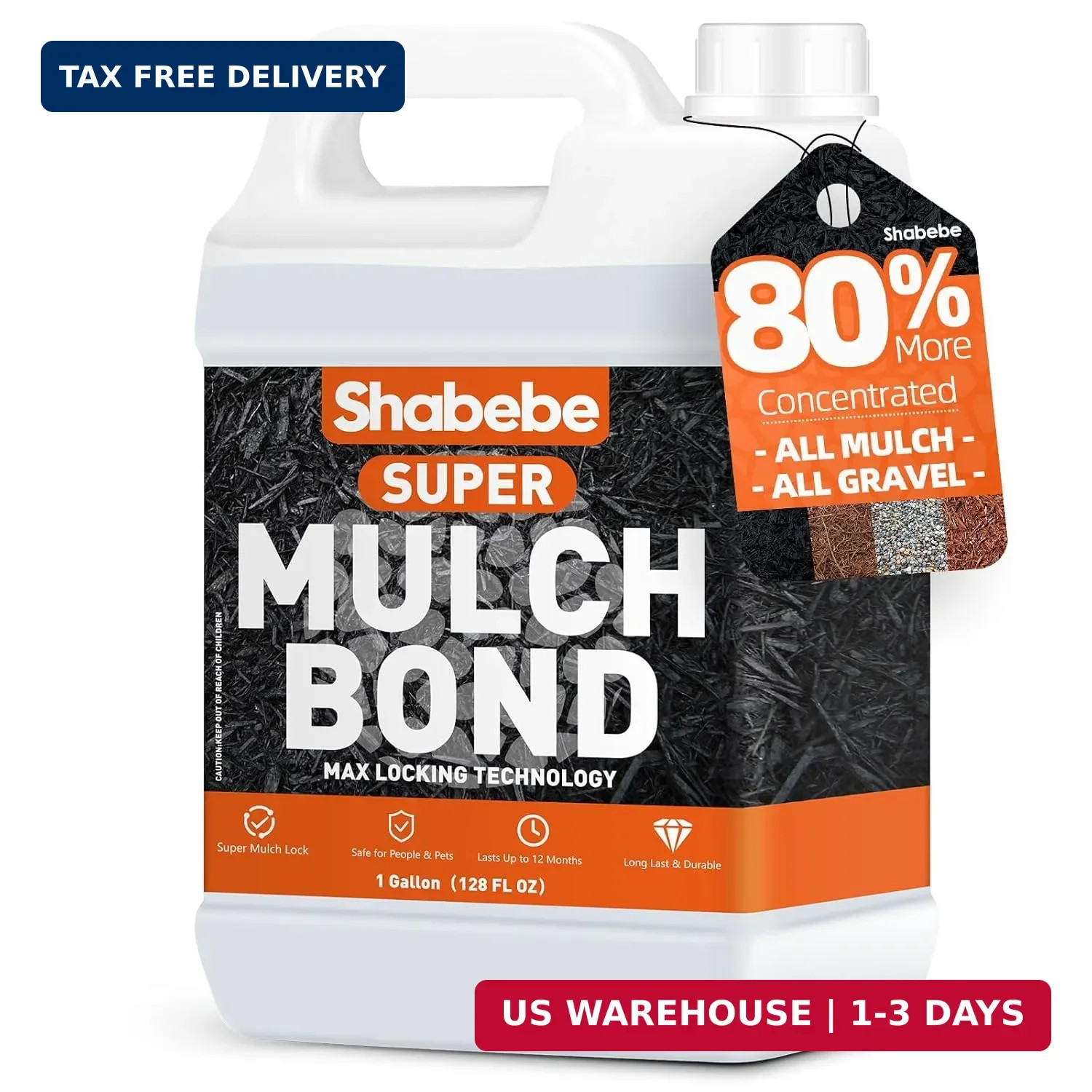 Mulch Bond, 1Gallon Rock Glue for Landscaping Heavy Duty Gravel Binder & Stone A