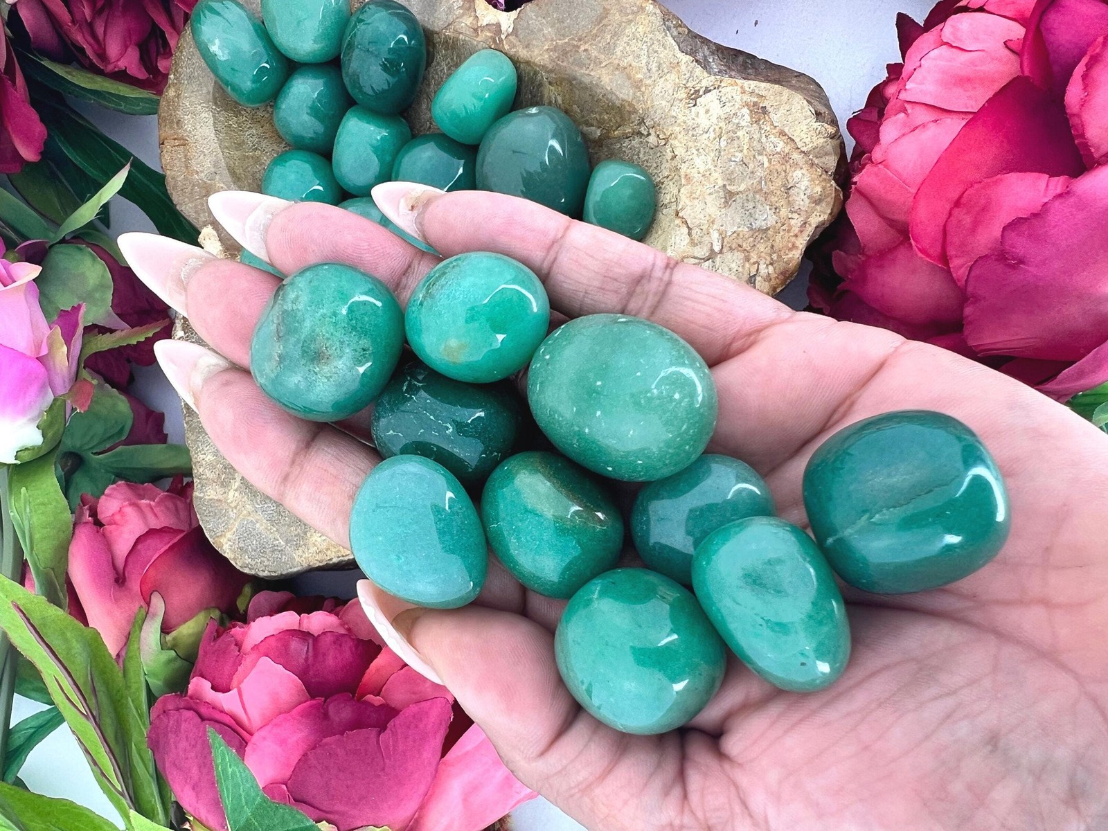 Green aventurine tumble stone – tumbled green aventurine stone – high quality