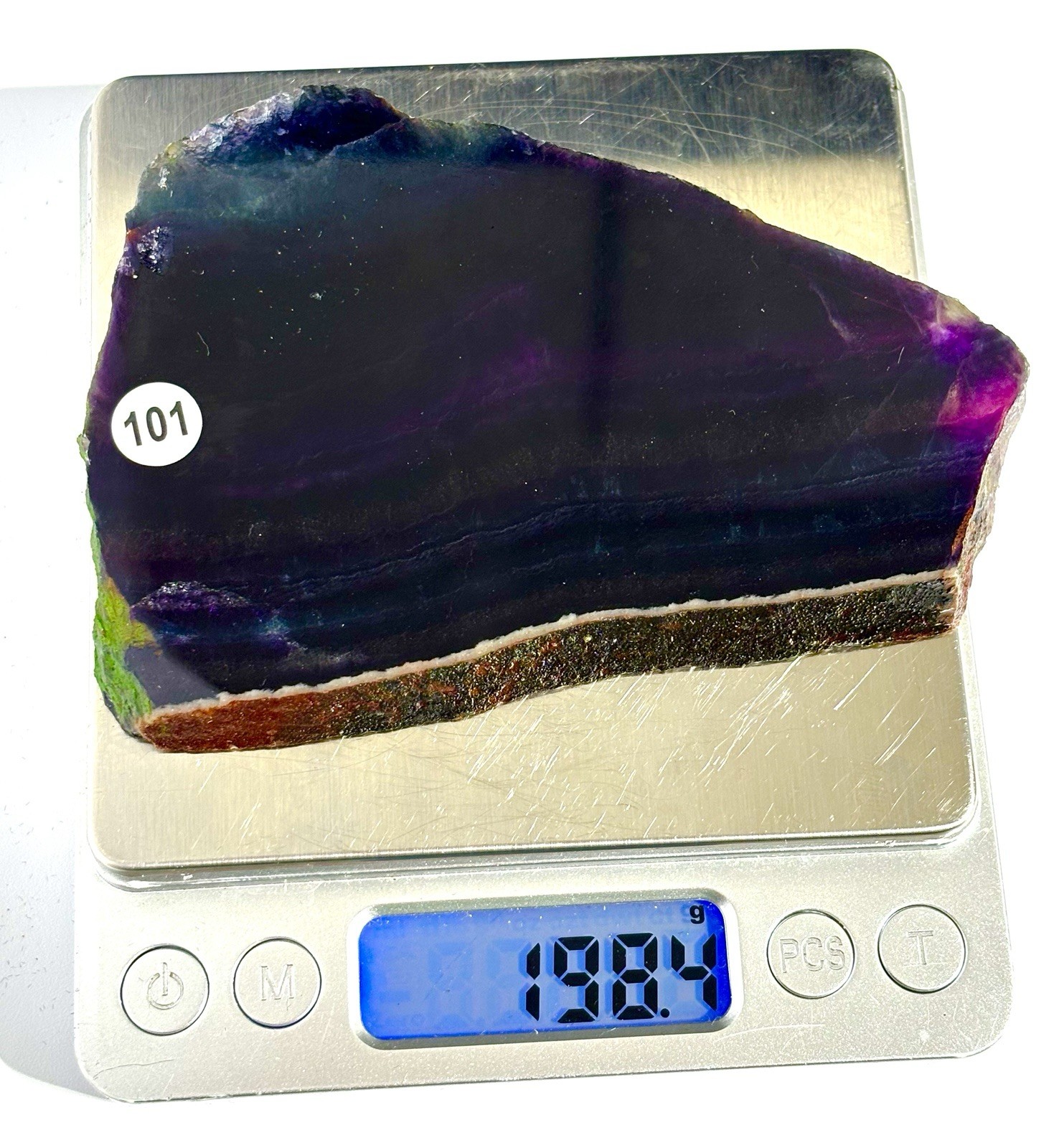 Rainbow Fluorite Crystal Freeform 10.3cm Hight | 7.5cm Width Large Slab 198g