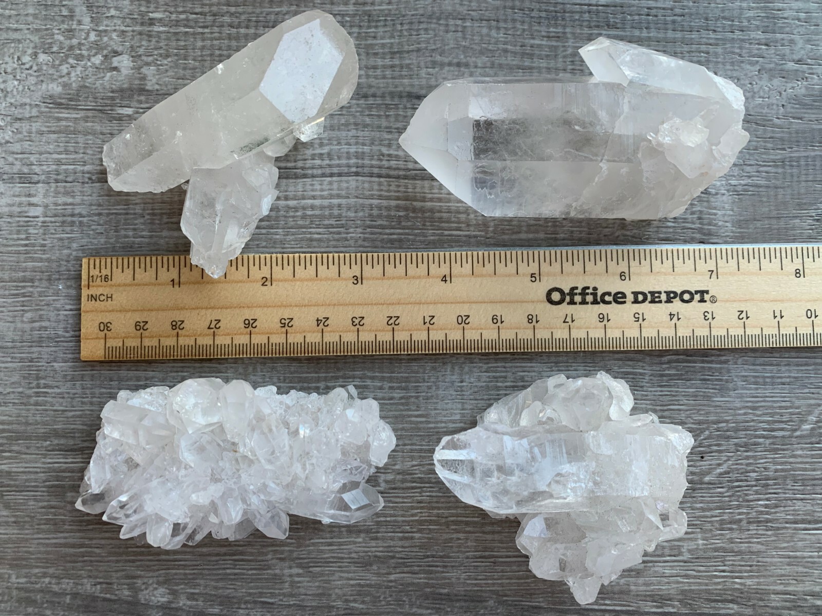 Large Grade A++ Clear Quartz Crystal Cluster, 2″- 3″ Raw Clear Quartz Geode