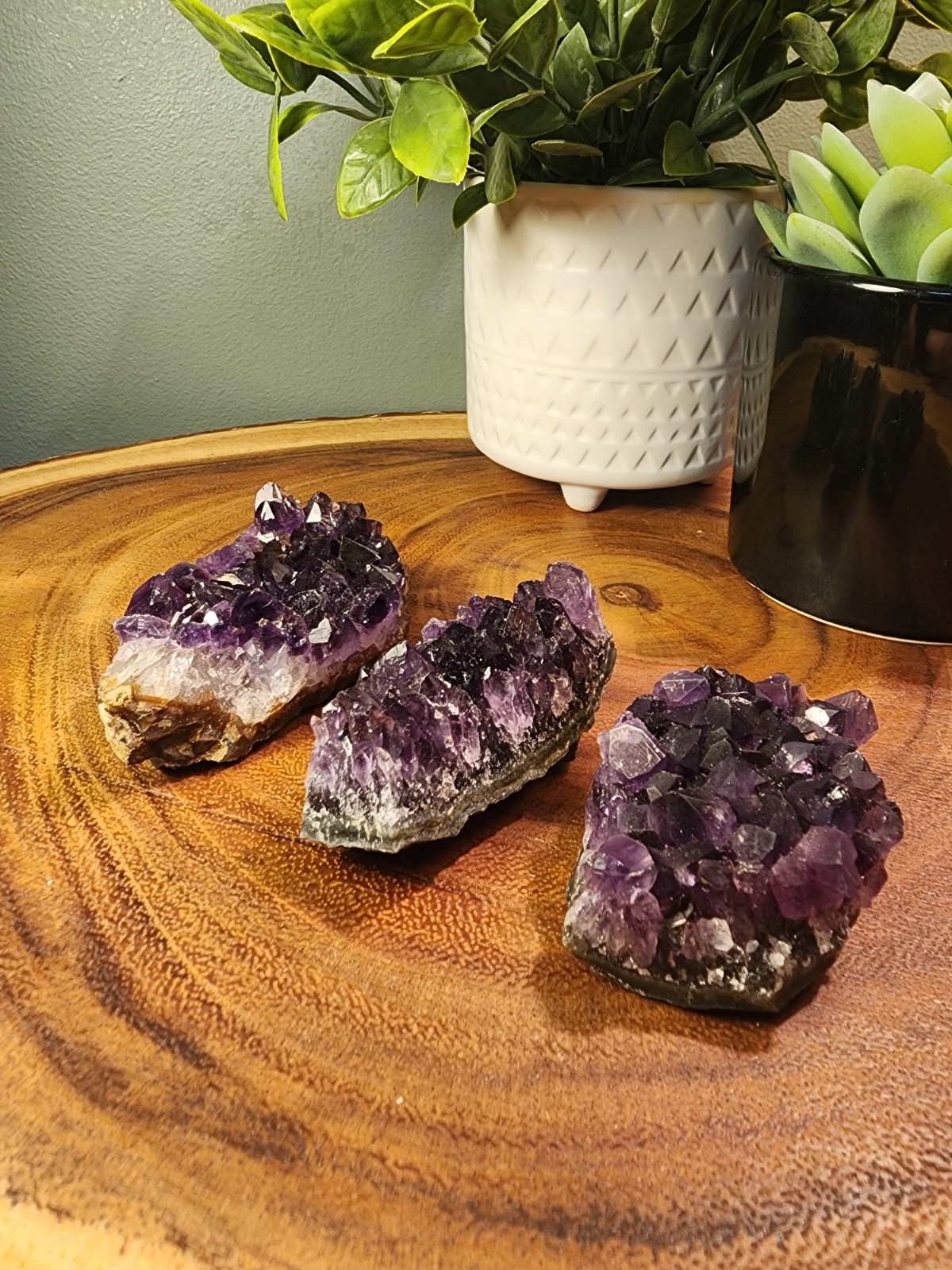 Dark Purple Amethyst Clusters (3 PC)
