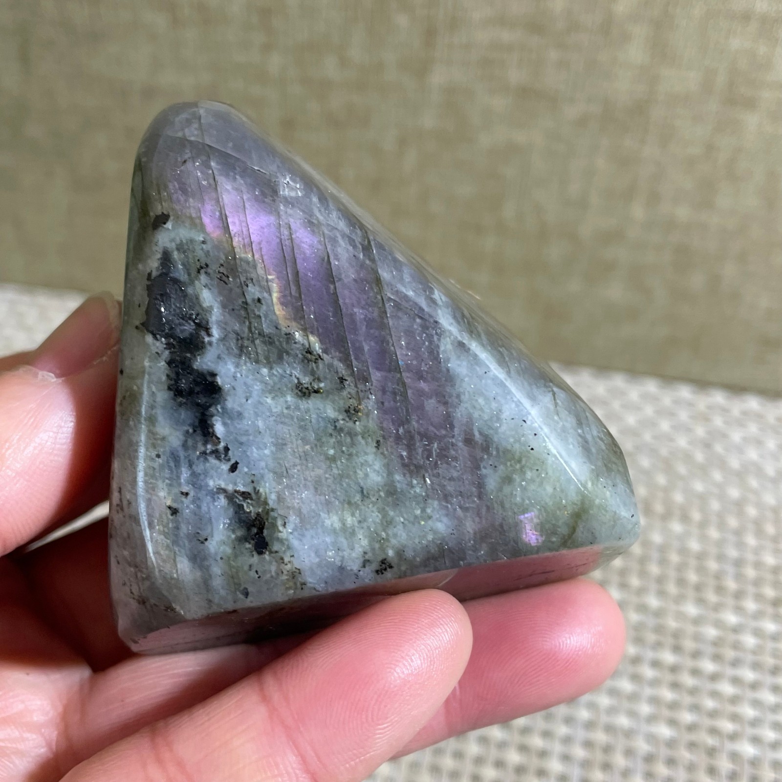 Rare Flashy Labradorite Slab Crystal Rough Gemstone Raw Labradorite Rough 177g