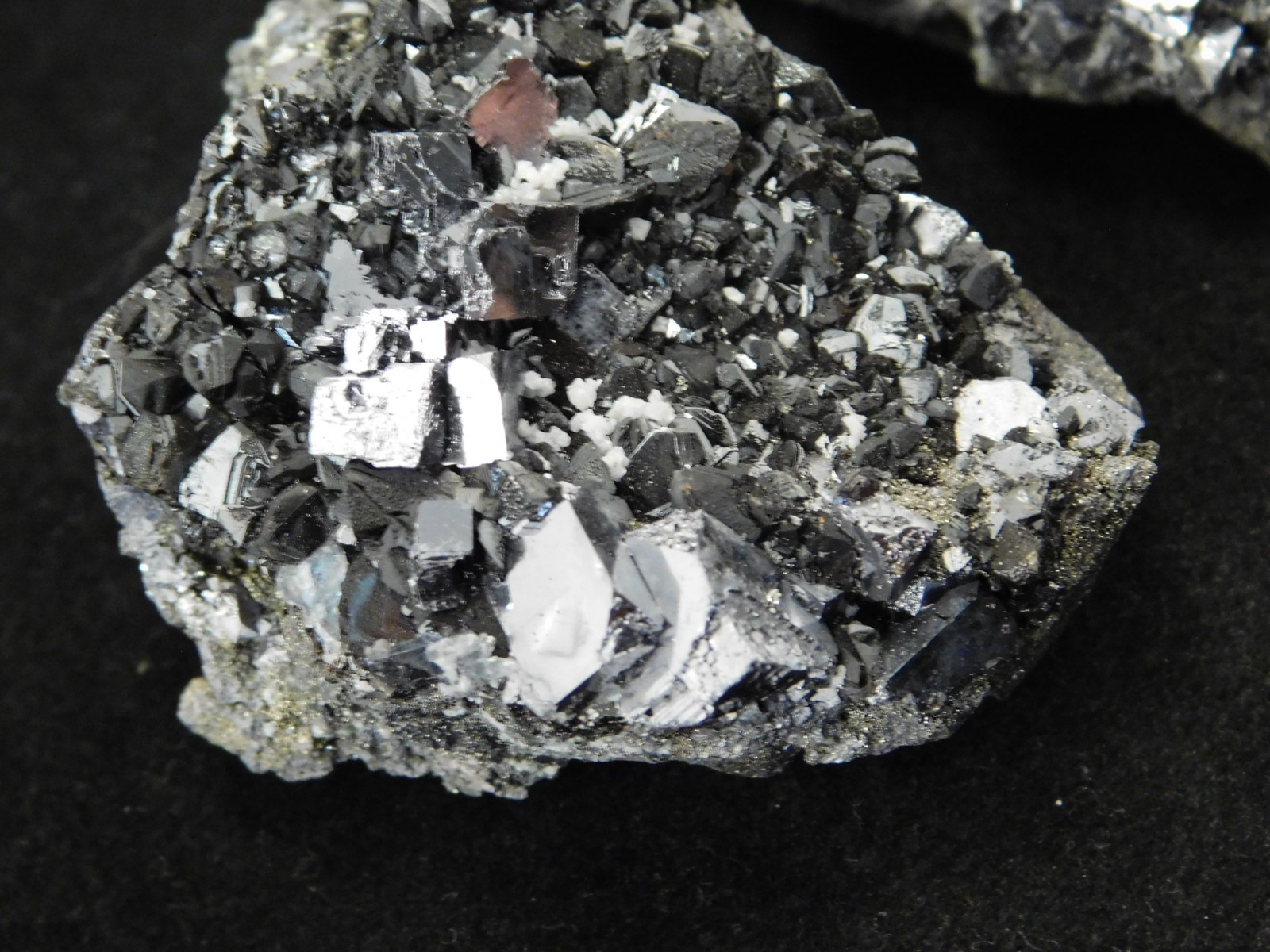 TWO! Rhombic GALENA Crystal Clusters with Druzy PYRITE Peru 137gr
