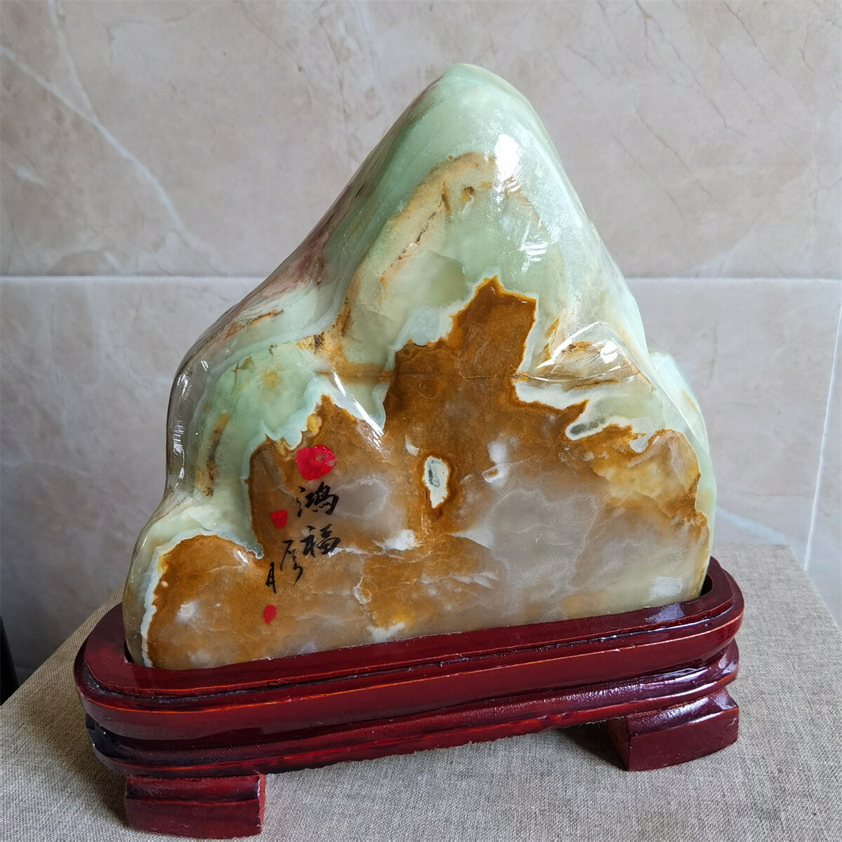 5.5 LB Natural colorful Afghan jade display articel healing A681