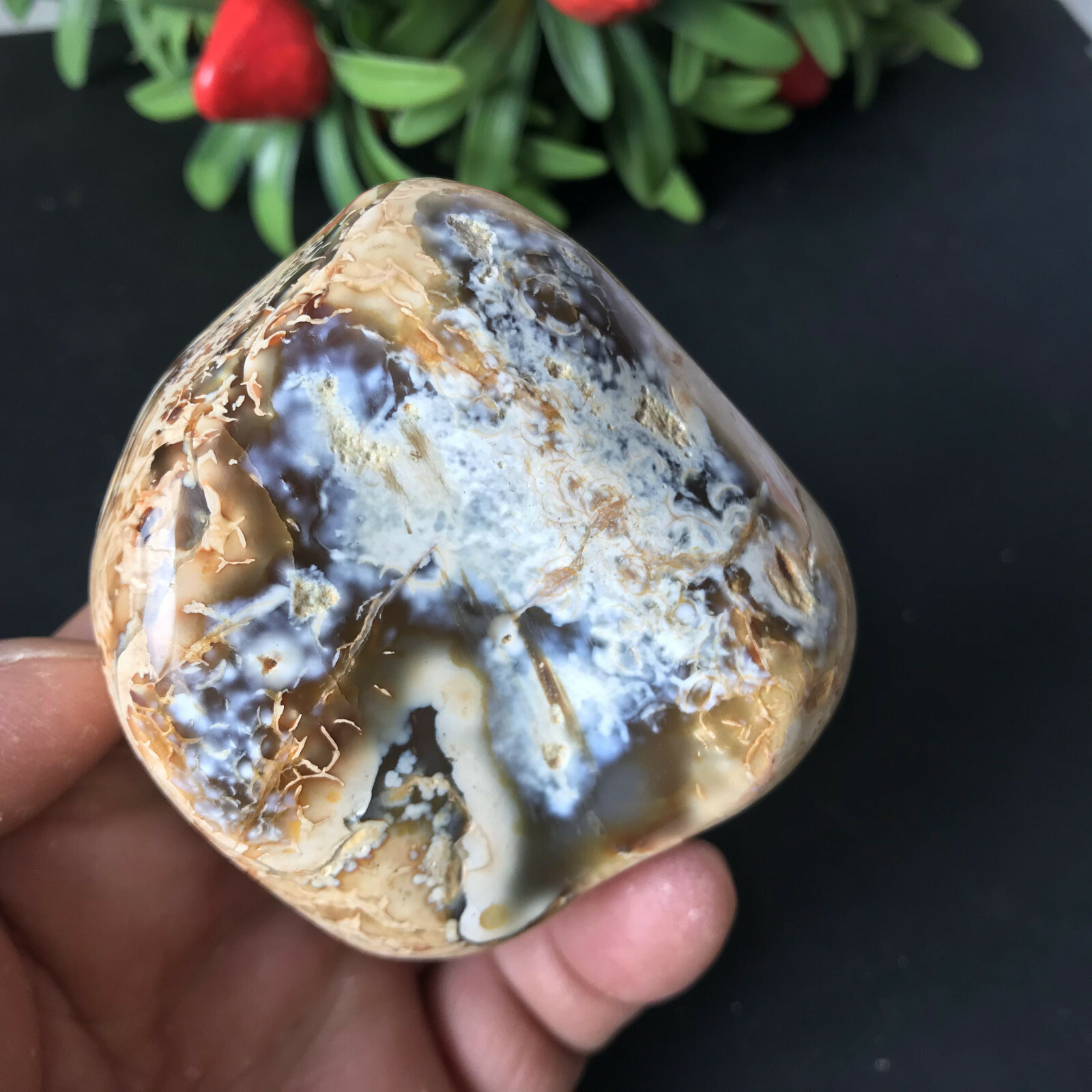 204gRare Beautiful Colourful agate Geode polishing furnishingarticle8560