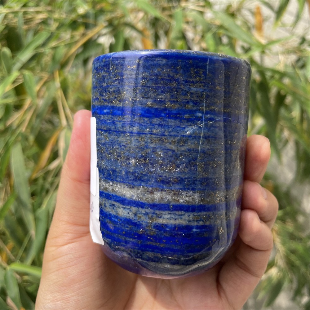 1.2LB 3.3″ Natural Blue Lapis Lazuli Cup Crystal Quartz Healing Carving Reiki