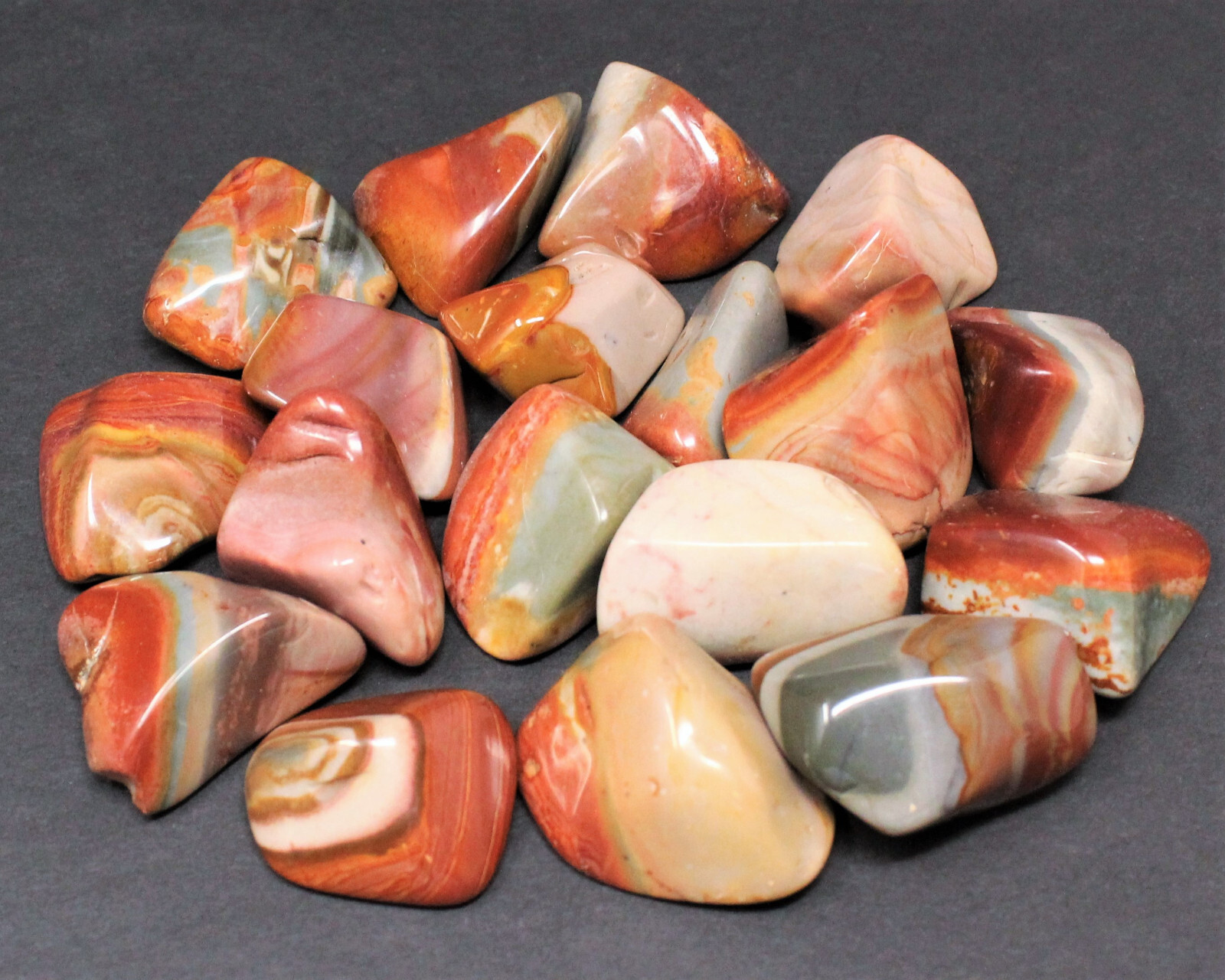 1/4 lb Bulk Lot Polychrome Jasper Tumbled Stones (Crystal Healing) 4 oz