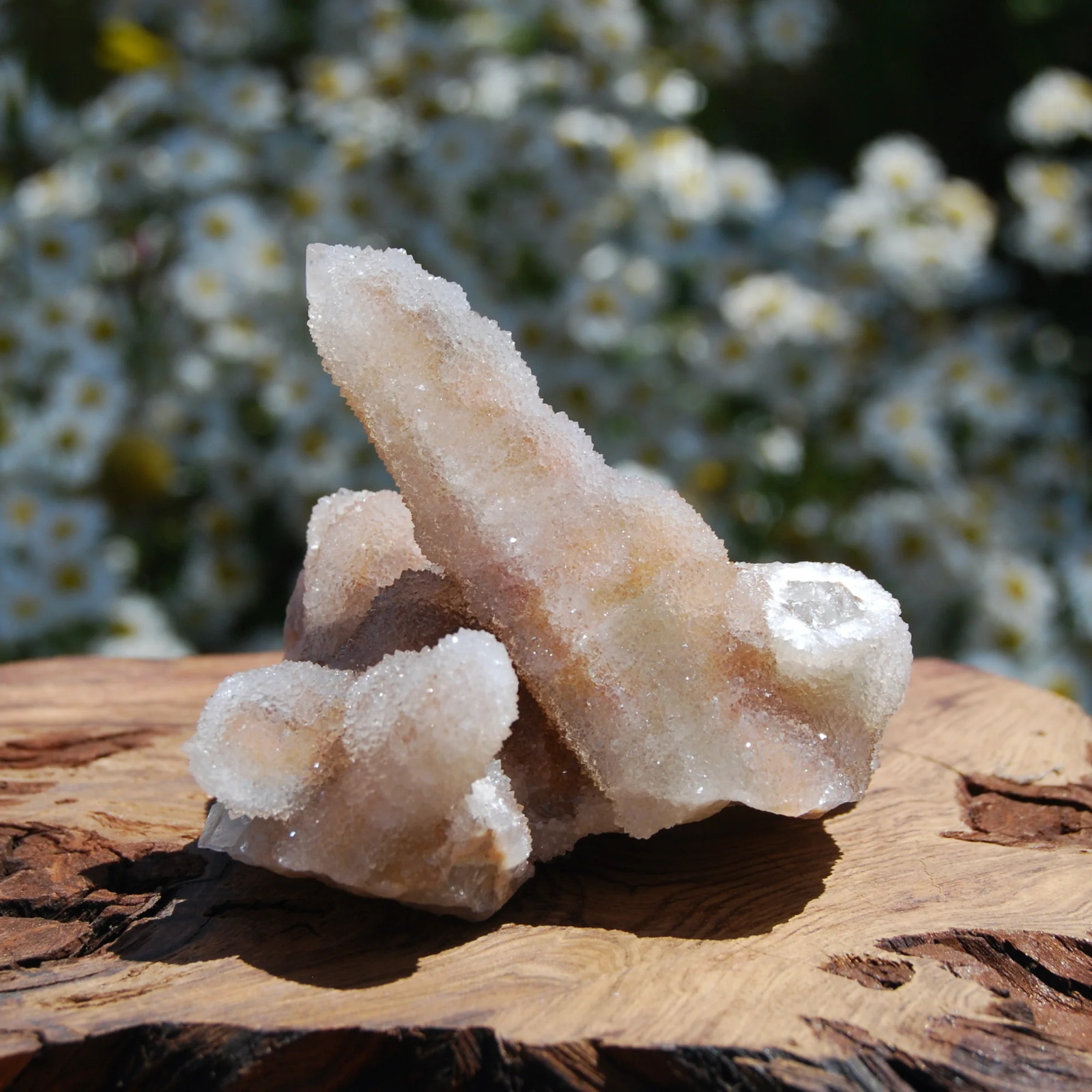 3in 200g Large Fairy Quartz Crystal Cluster, Raw Sparkling Spirit Quartz Druzy,