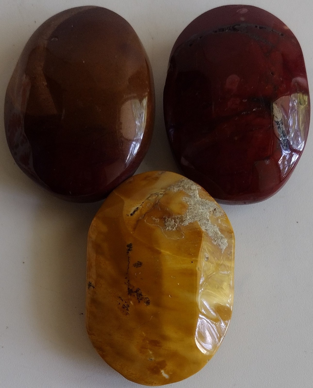 9 Large Mookaite Jasper Palm Stone Polished Crystal Lot 782g Australian Jasper