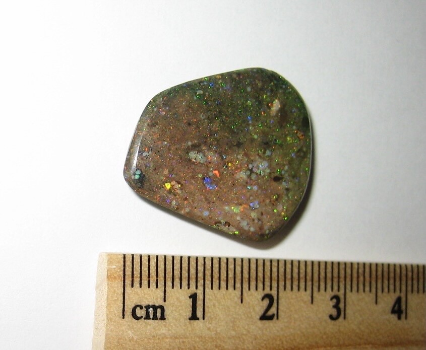 24mm x 20mm POLISHED NATURAL FREE FORM BOULDER OPAL CRYSTAL CABOCHON ~ 14cts *A1