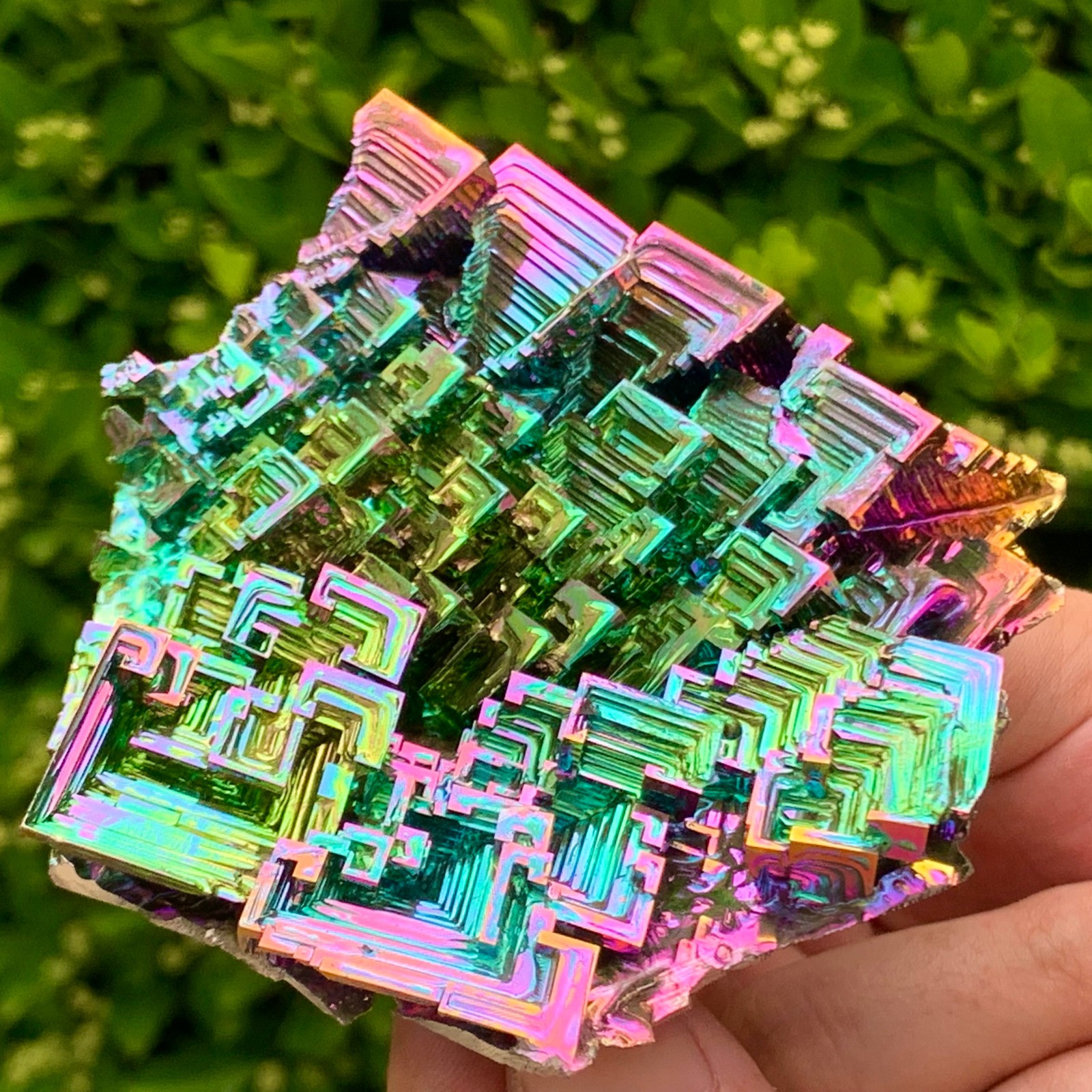 252G ram Bismuth rainbow crystal elementBi gemstone Mineral specimen healing