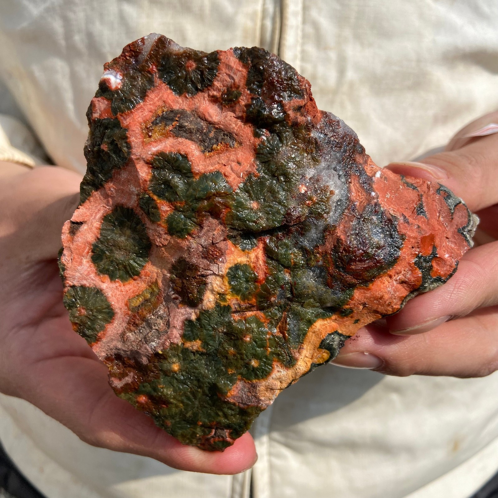 0.9lb Natural colourful ocean jasper raw stone crystal rough mineral specimen