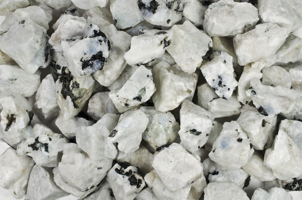 3 lbs Rainbow Moonstone Rough Stones – Natural Crystal Mineral Rock Tumbling