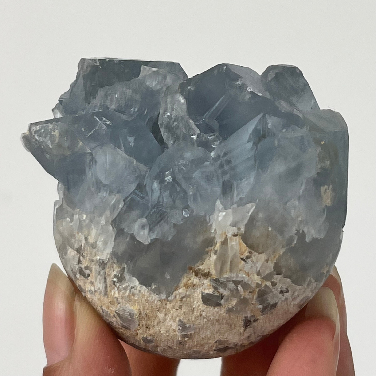 290g Natural Blue Celestite Crystal Geode Cave Mineral Specimen HEALING A54