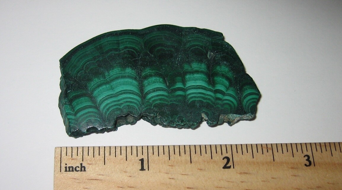 2.3″ x 1.25″ POLISHED NATURAL MALACHITE STONE MINERAL SLAB FROM THE CONGO 42g *1