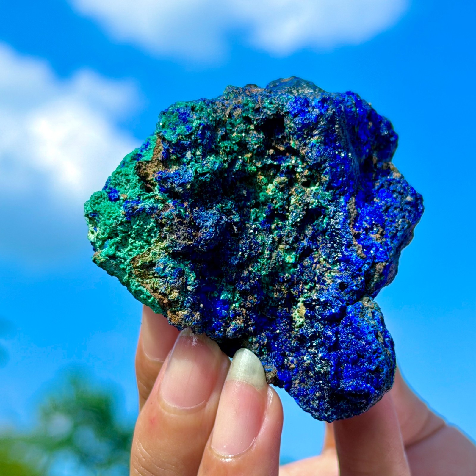 181G BEST NATURAL Azurite/Malachite Crystal Quartz Minerals Specimens