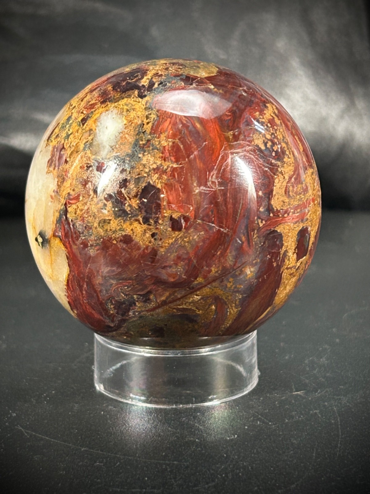 2.2″ Pietersite Sphere With Acrylic Stand 8.4oz (241 grams)