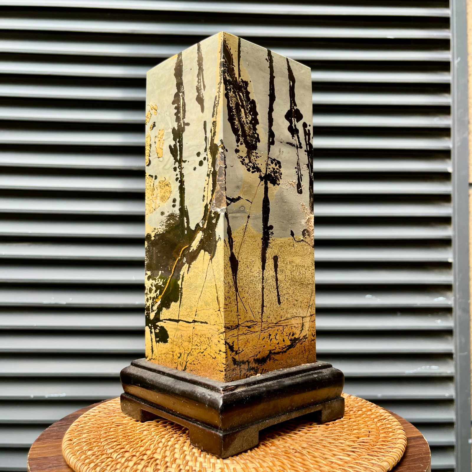 16 lb Landscape Stone Pillar Flat Top Landscape Easter Gift Home Office Display