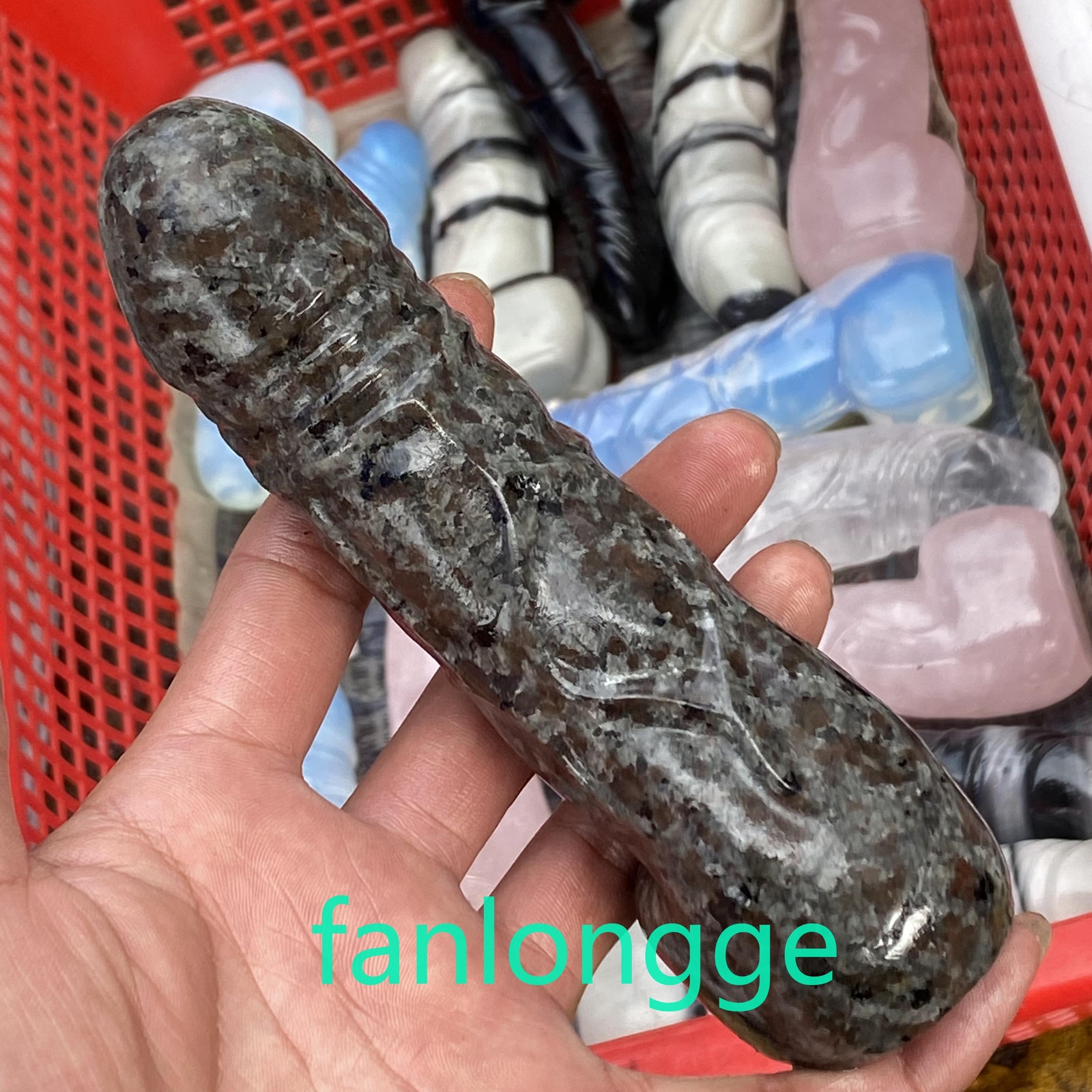 5.8″ Natural Yooperite Male Penis Quartz Crystal Skull Massager Reiki Gem 1pcs