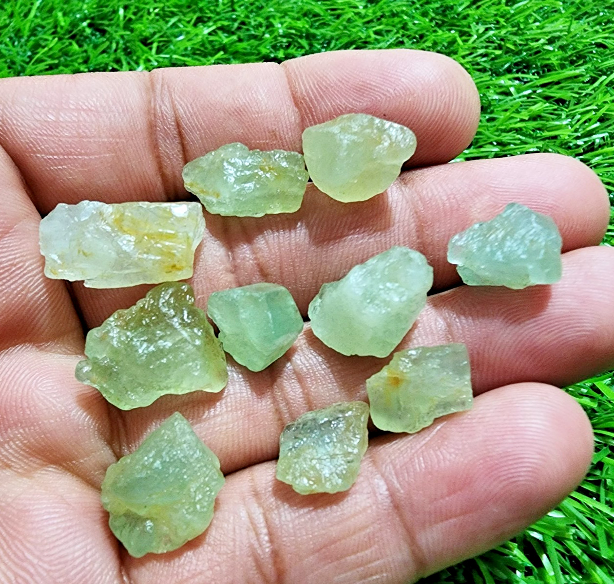 10 Pcs Gorgeous Blue Aquamarine Gemstone Rough Lot 10-19mm Aquamarine Raw Stones