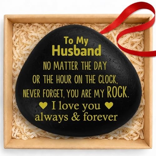 Engraved Stone Gift for Him – Romantic Valentine’s Day, Anniversary, Birthday Gi