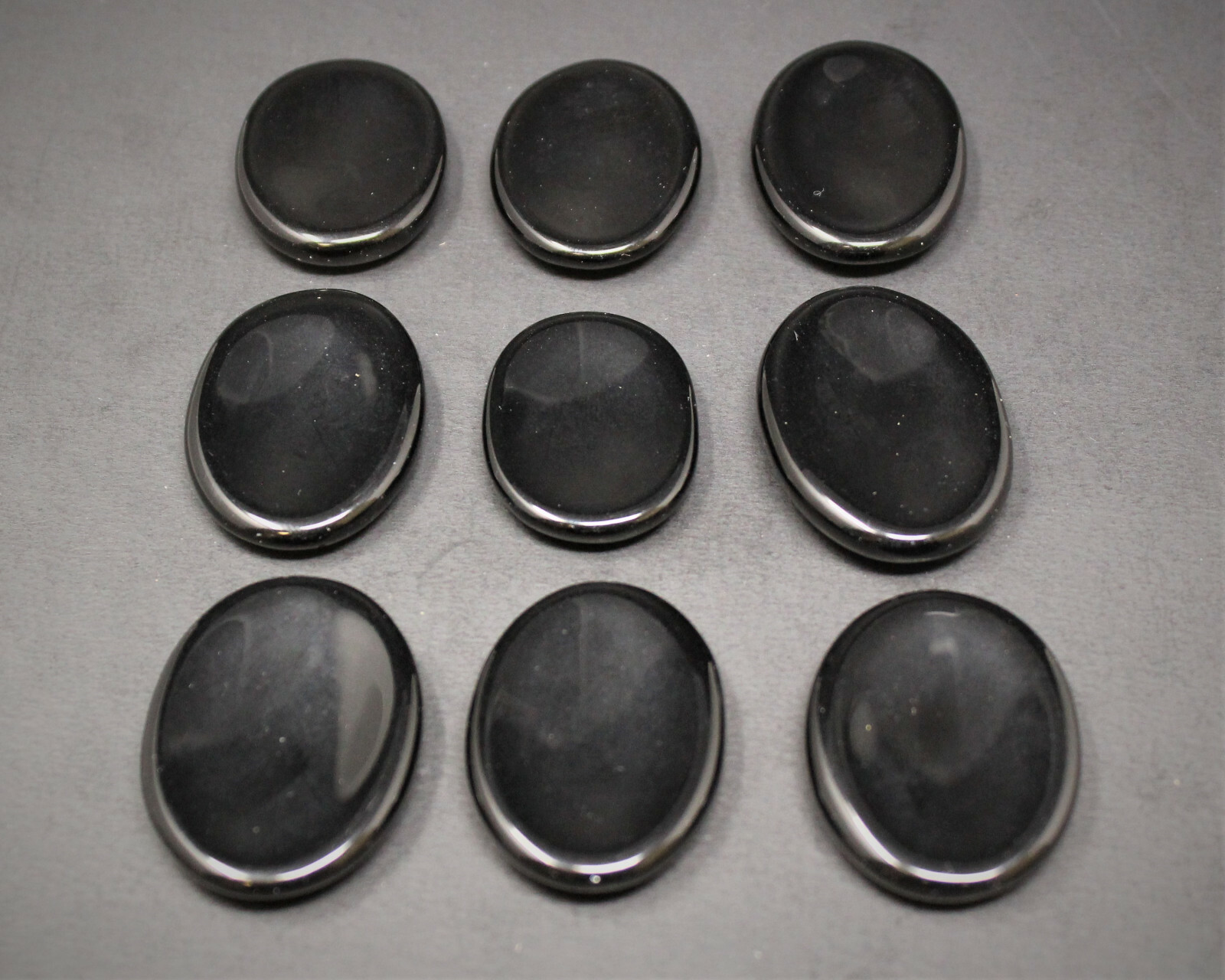 Black Obsidian Worry Stone (Black Obsidian Palm Stone Crystal, Protection Stone)