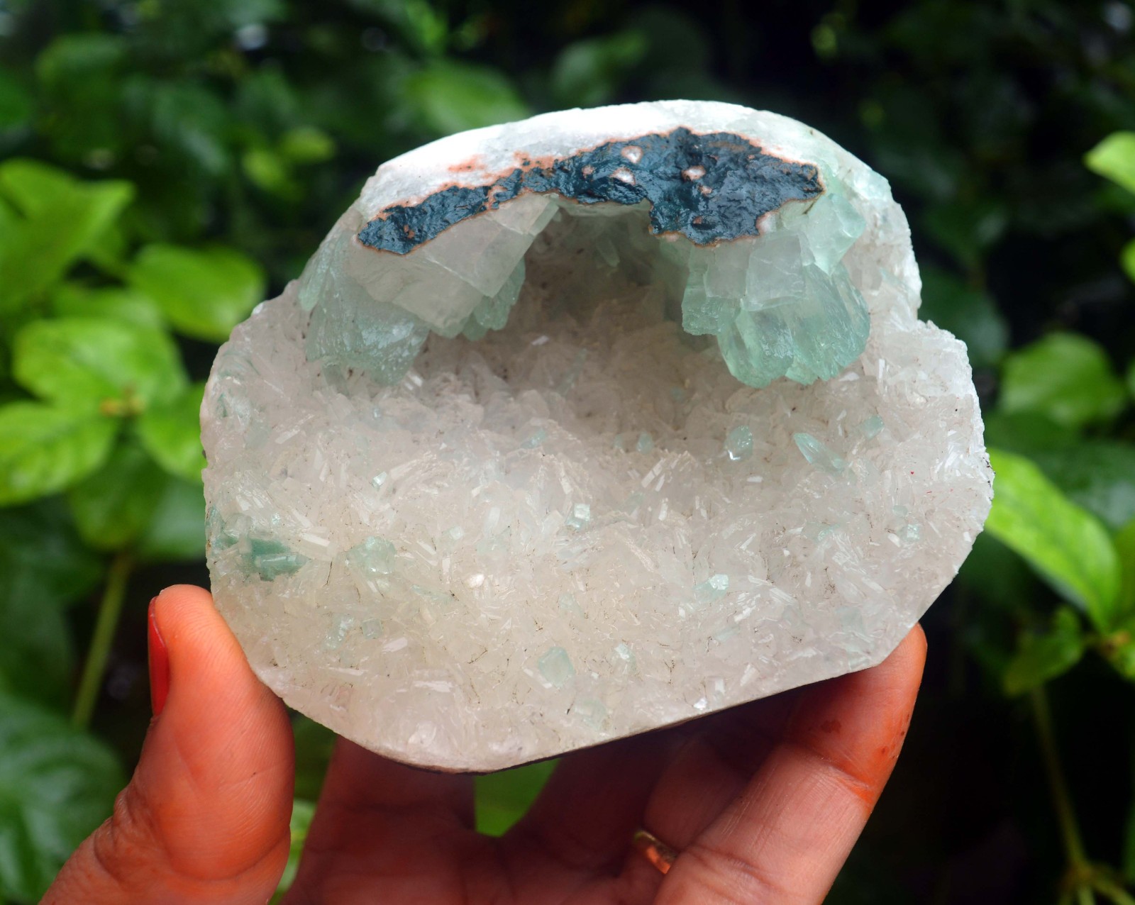 light green apophyllite w/ stilbite matrix minerals specimen j-7