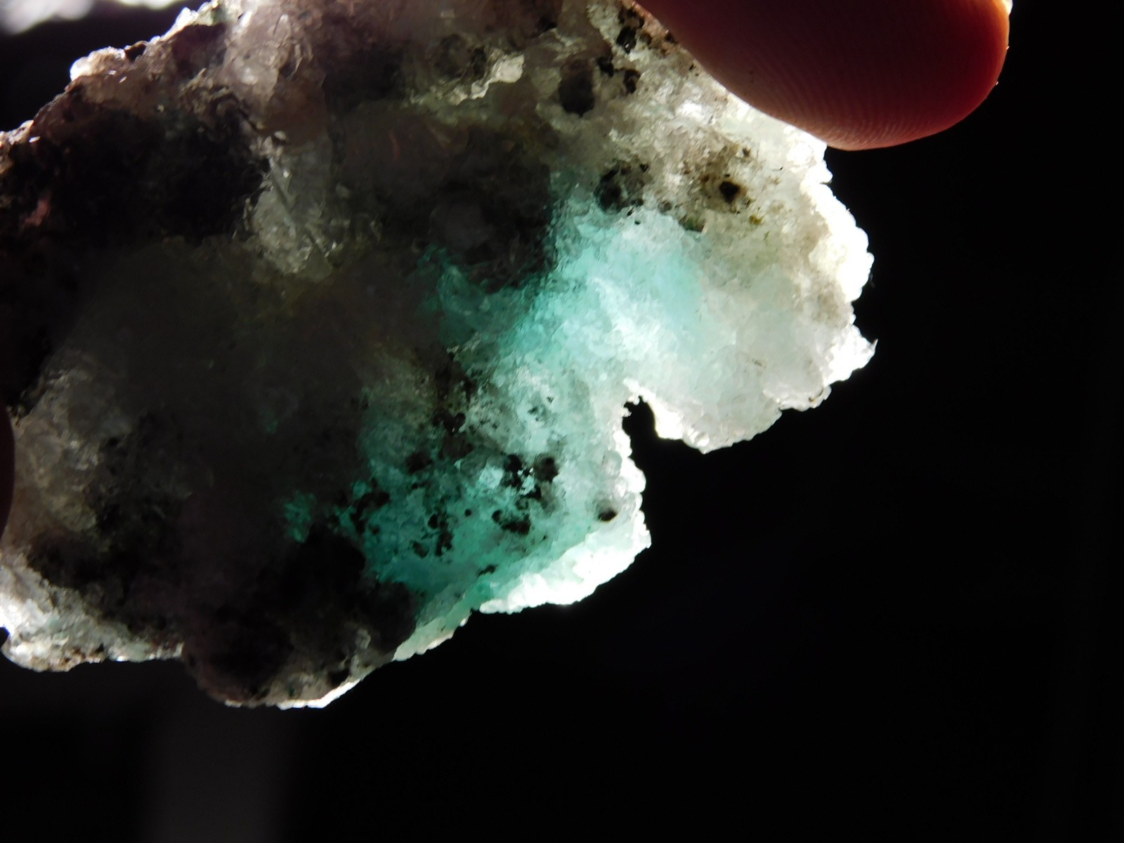 Light BLUE! CHRYSOCOLLA Cluster with Translucent Druzy Quartz Mexico 37.8gr