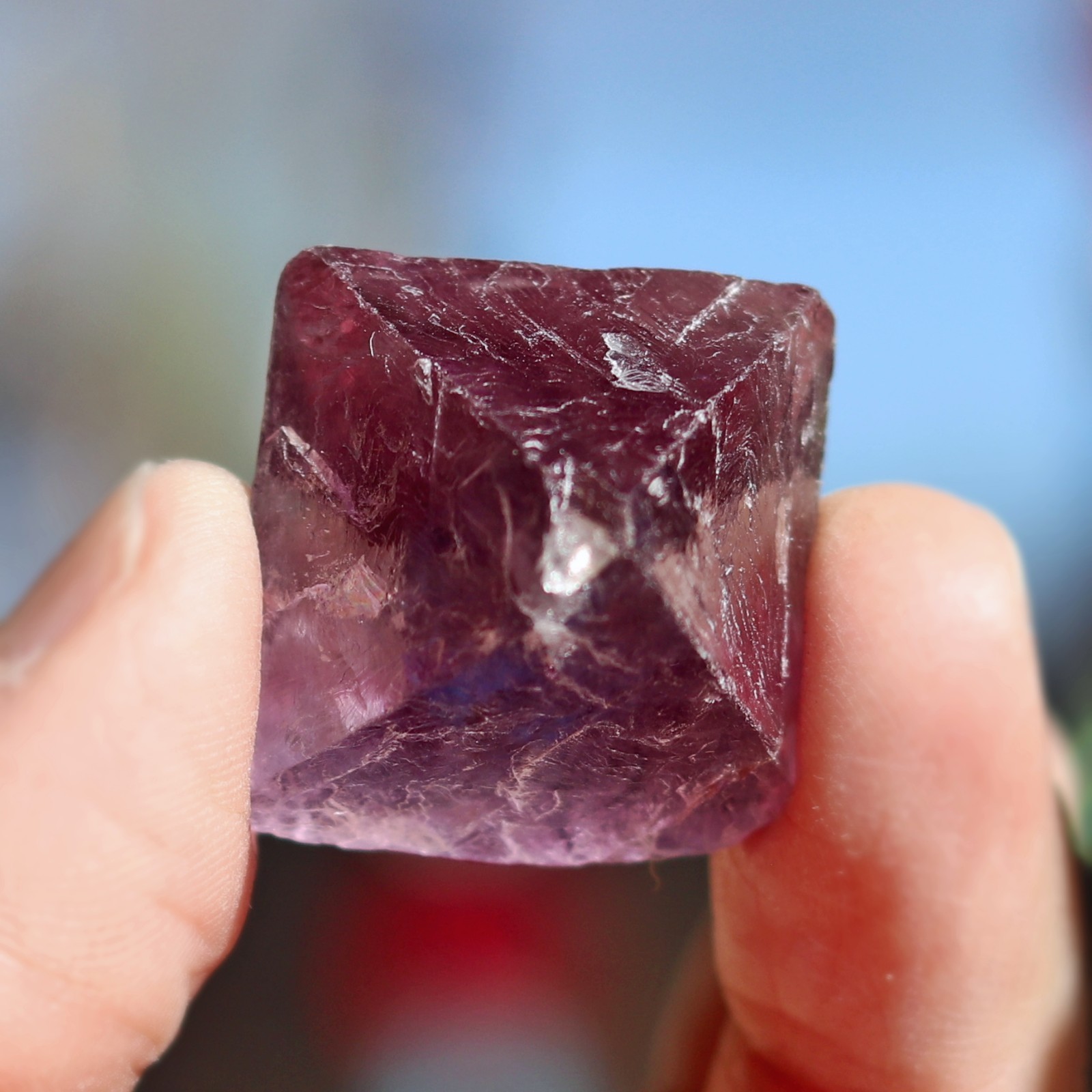 Fluorescent Mineral Specimen: Fluorite Octahedron (FLU62)