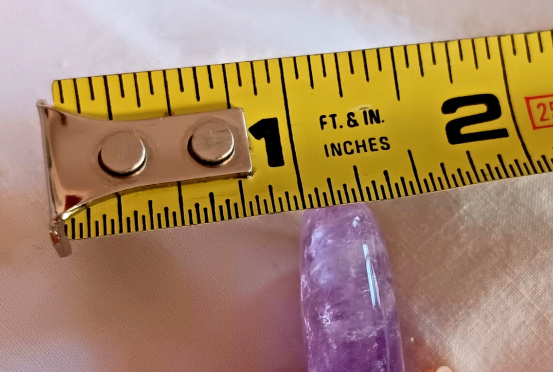 PURPLE AMYTHYST SMALL TUMBLED STONE SPECIMEN JEWEL QUALITY 1″ X .75 X .25″ XLNT