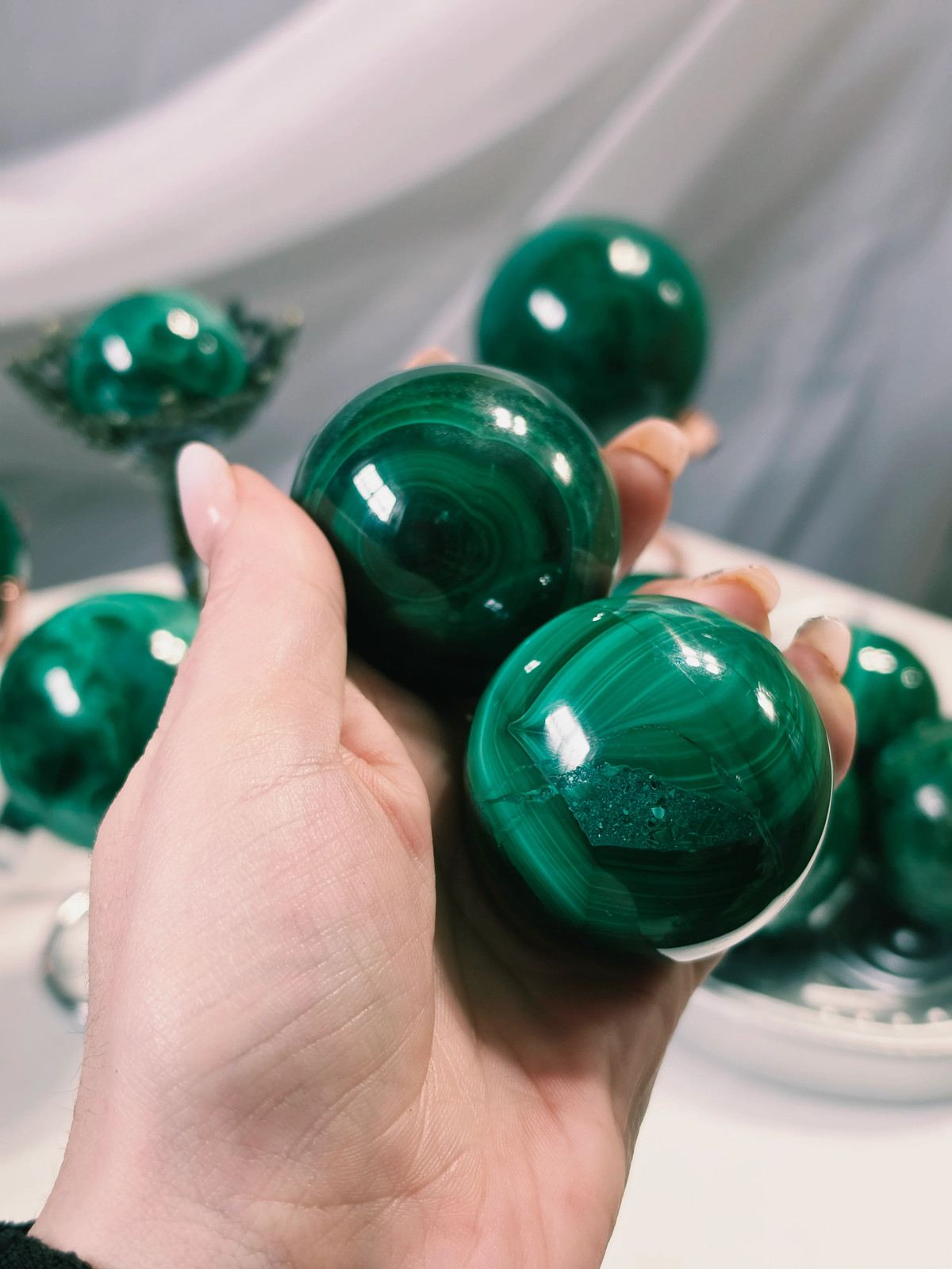 Congo Malachite Sphere AAA Quality Wholesale 1kg