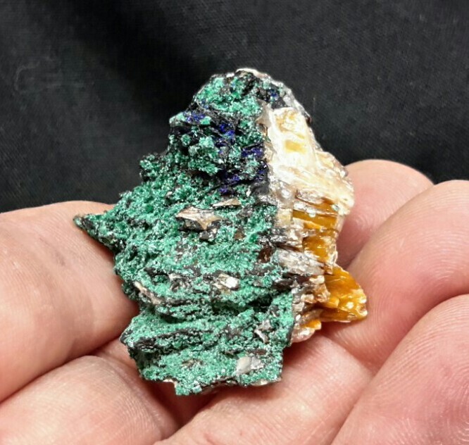39mm AZURITE with MALACHITE from Mibladen, Khénifra, Morocco
