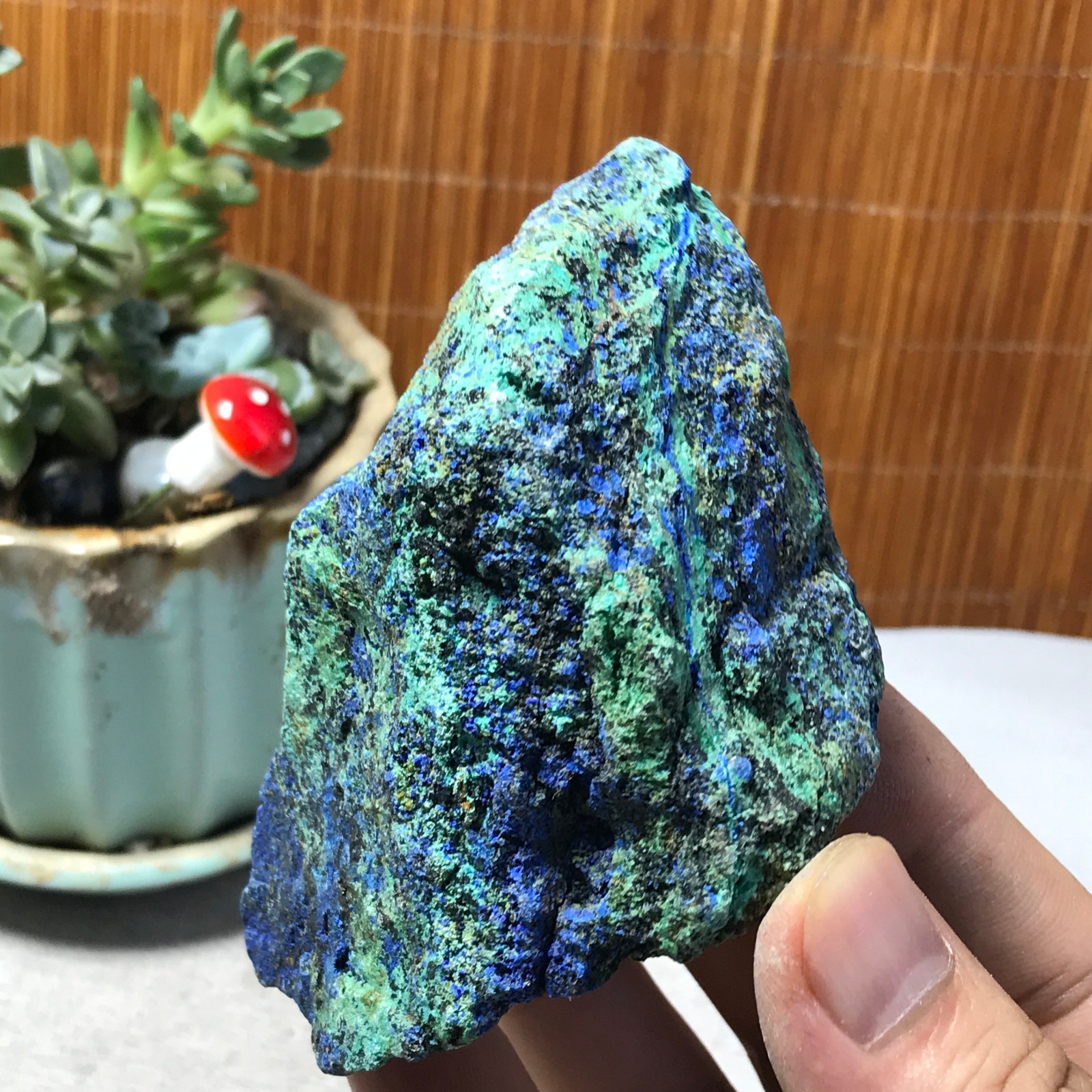219g Natural Azurite/Malachite gemstone Rough original Crystal Specimen A6538