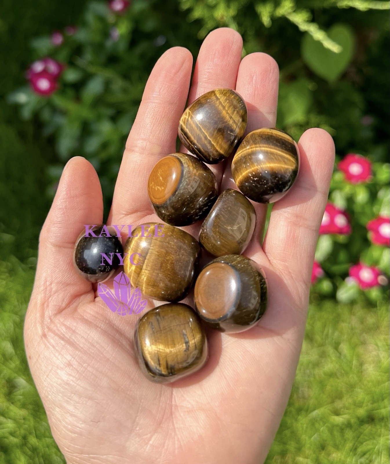 Wholesale Lot 2 Lbs Natural Tiger Eye Tumble Crystal Healing Energy