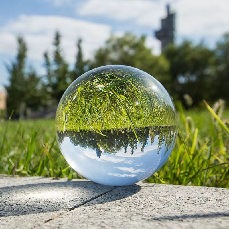 20/50mm K9 Clear Photography Crystal Ball Sphere Decoration Lens Photo + Stand