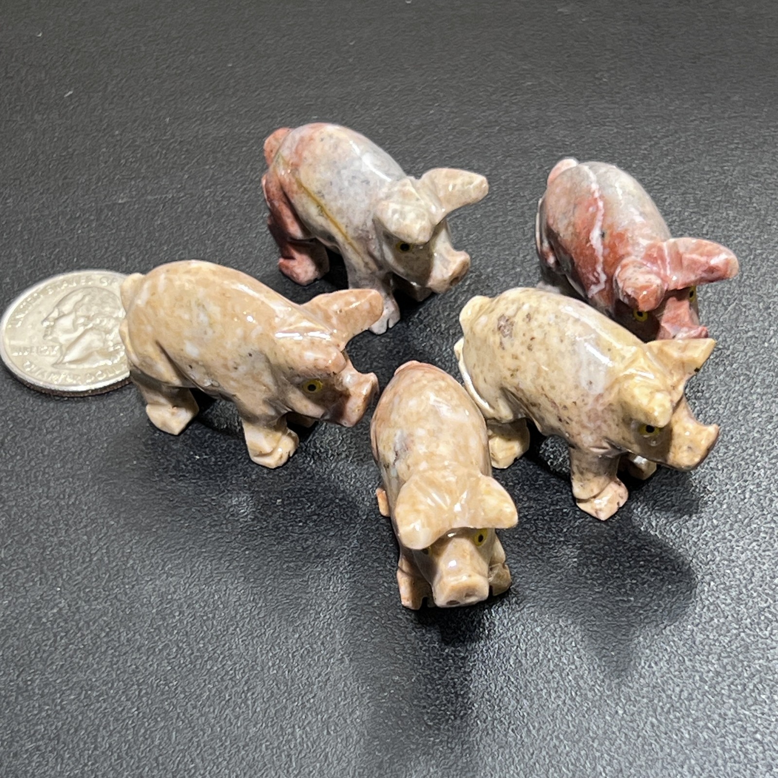 Small Soapstone Animal Carvings (Packs of 10) Wholesale Miniature Figurines