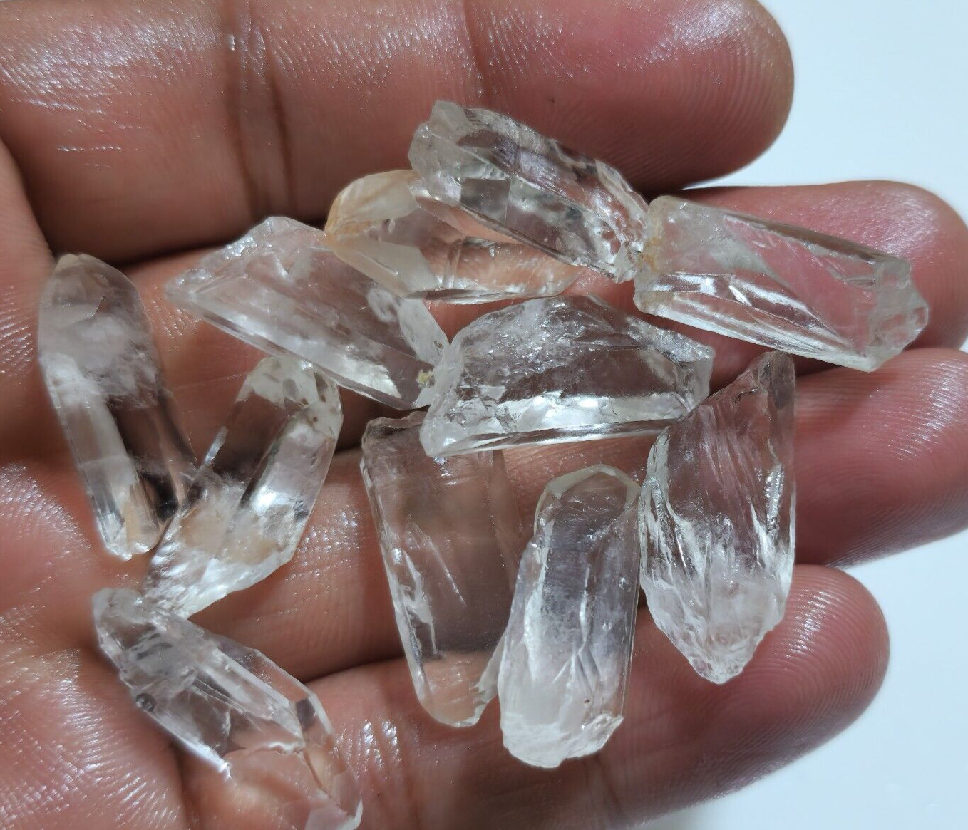 Amazing Crystal Quartz Rough 11 Pcs Lot Huge Size 20-25 MM Rare Loose Gemstone