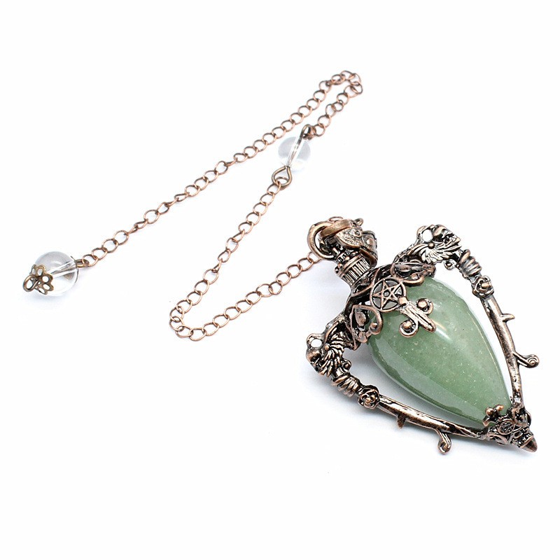 3-5PCS Natural stone crystal retro style bottle necklace tiger eye stone pendant