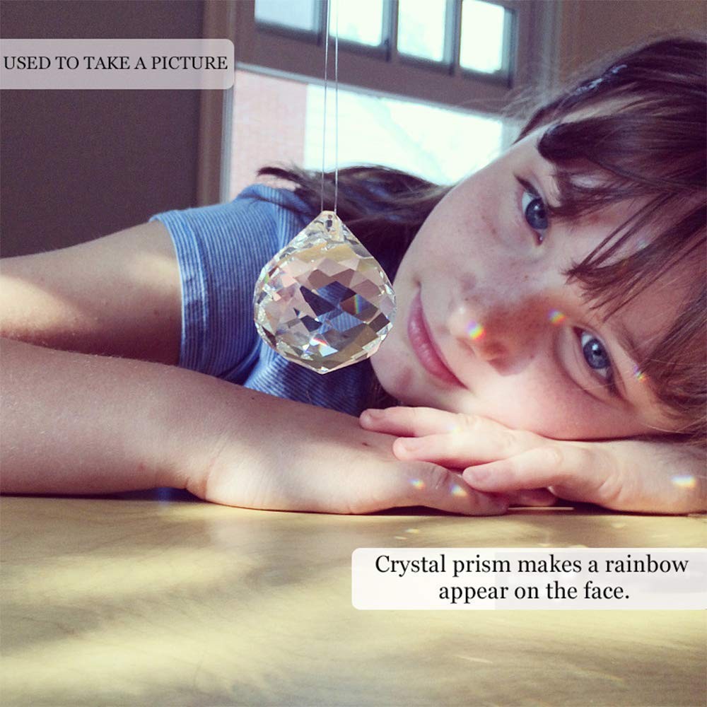 4 Pack Clear TOP K9 Crystal Prism Ball Pendant Sun Catcher Kit