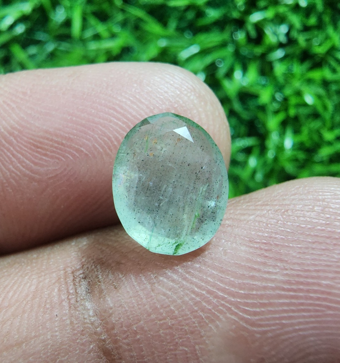 Fantastic Colombian Emerald Faceted Oval Shape 2.45 Crt Top Green Loose Gemstone