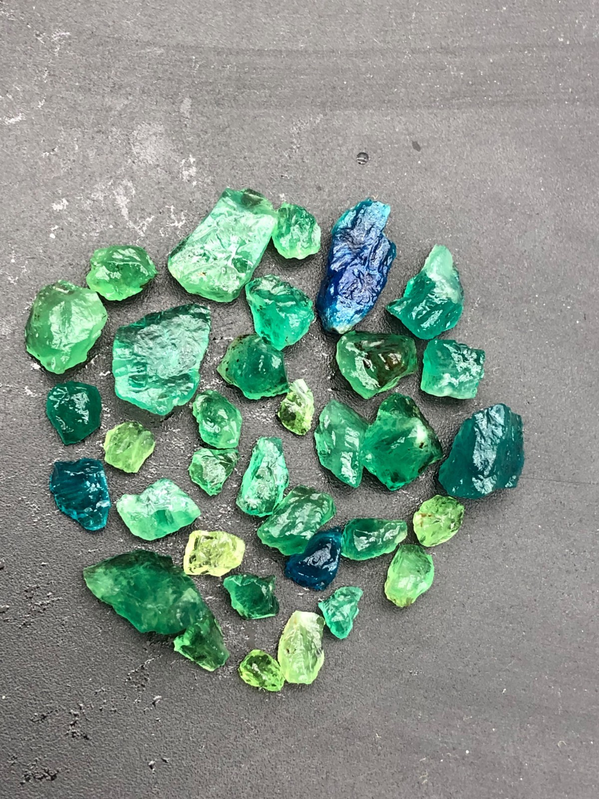 35.55 Ct Natural Color Change Hyun Rough Gemstone Lot Rare Loose Crystal