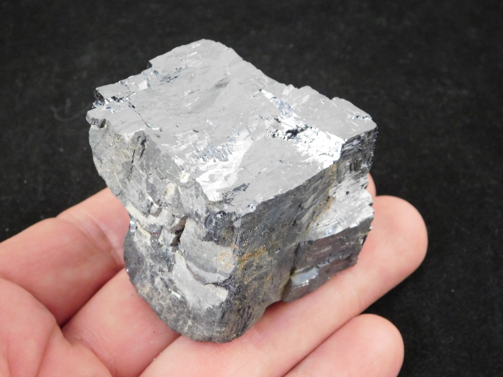 Big! Super Heavy! Stepped GALENA Crystal CUBE 100% Natural Missouri 413gr