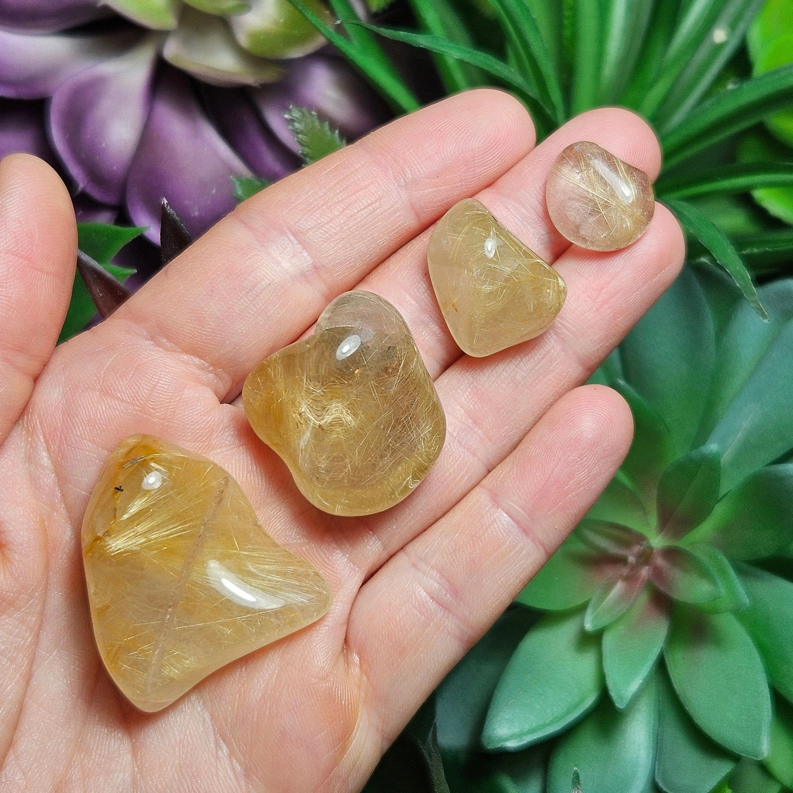 Golden Rutilated Quartz Crystal