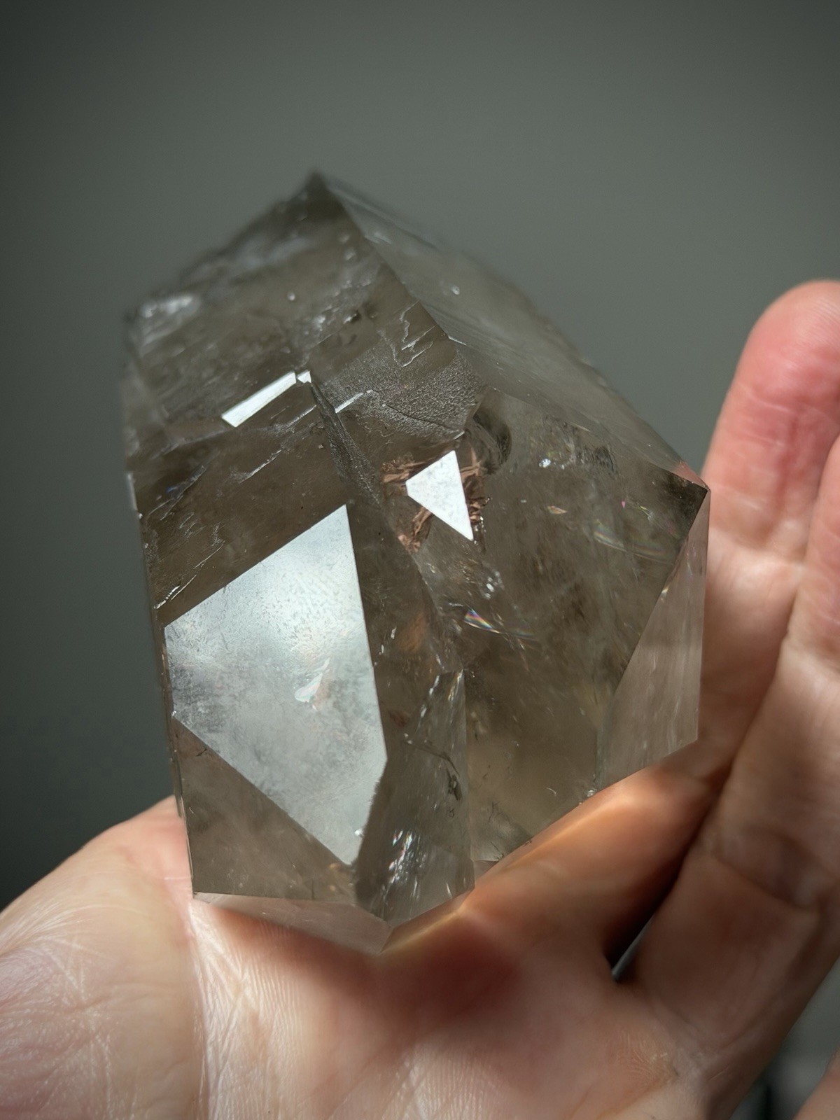 Twin Quartz Crystal Natural Smoky Quartz Rainbow Quartz Crystal Twin Quartz