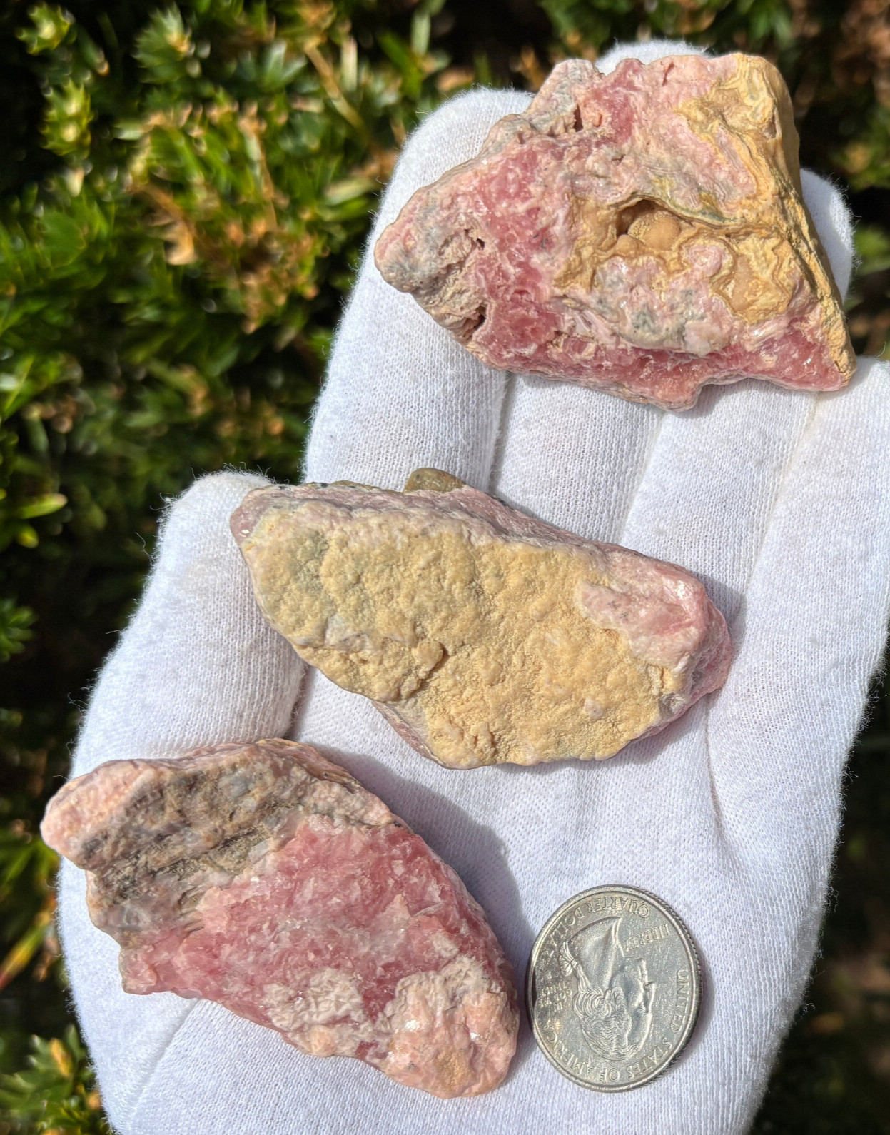 USA SALE 187g LOT REAL RHODOCHROSITE ROUGH SPECIMENS LAPIDARY PINK PYRITE GEMMY