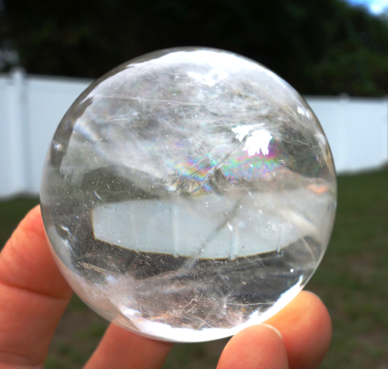 Gorgeous CLEAR QUARTZ Crystal Sphere Ball from Brazil For Sale Over 1 Pound S126