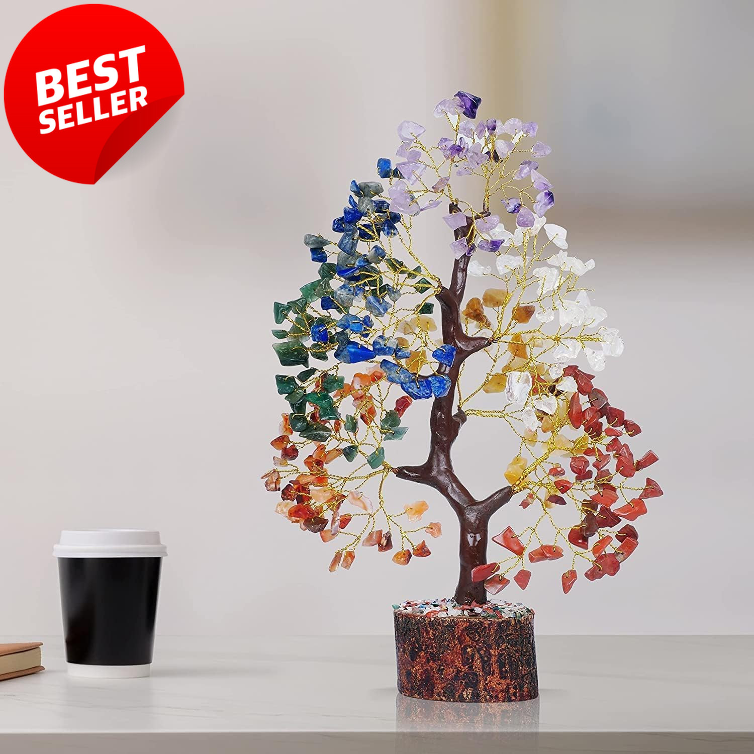 7 Chakra Crystal Tree Handmade Healing Gemstone Tree of Life Home Decor – US