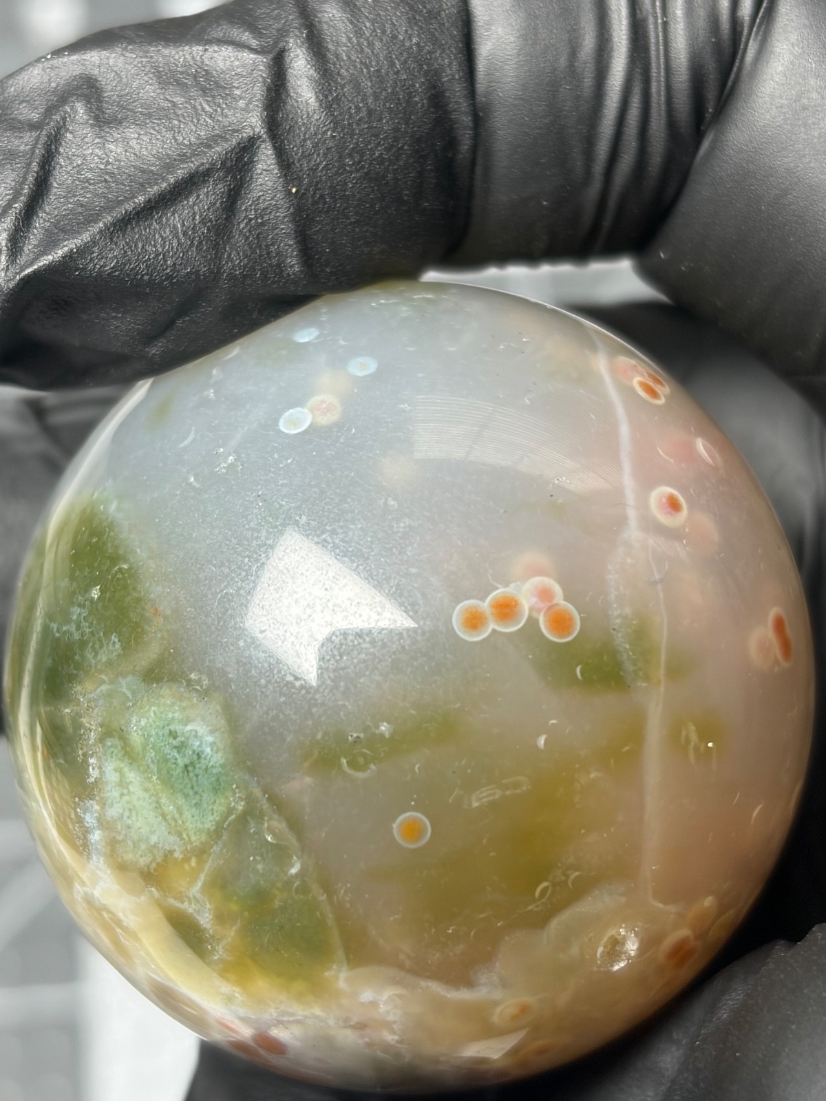 Rare Ocean Jasper Jelly Sphere Orbs